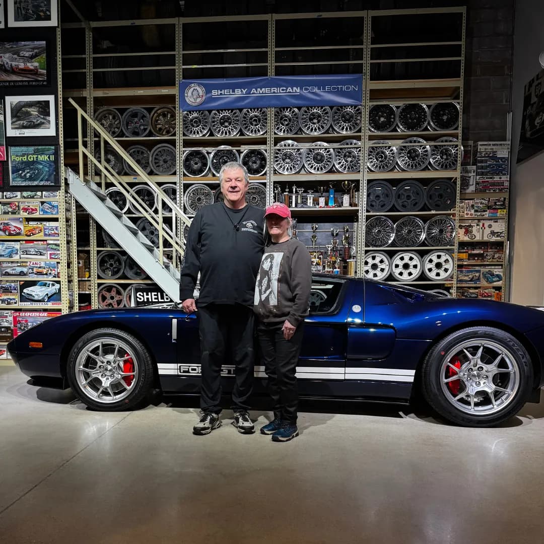 George McCarthy with his 2006 Ford GT sweepstakes prize