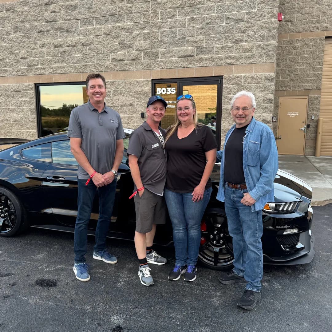 Kevin Kilgore with his Shadow Black GT350R prize