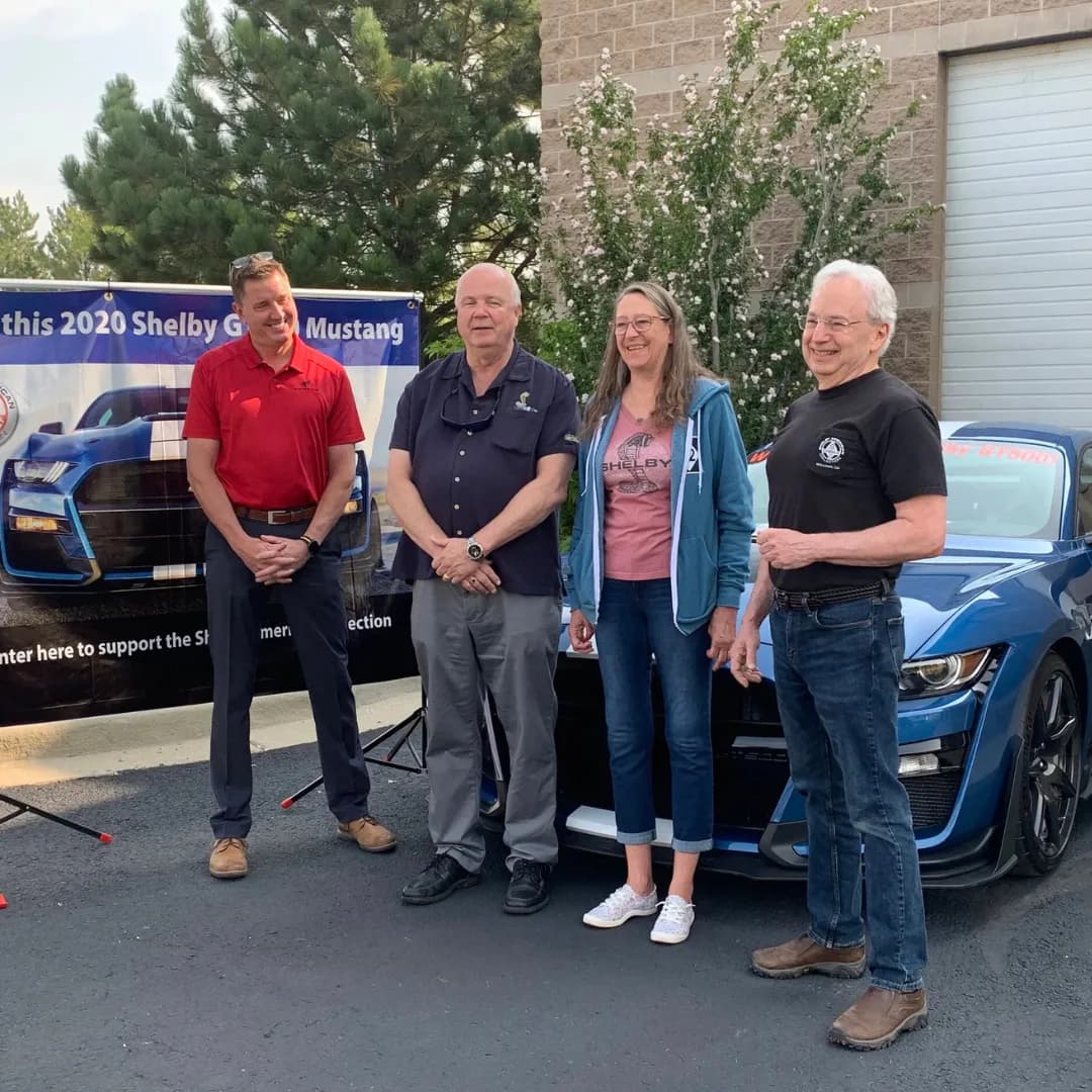 Scott Harding with his Shelby GT500 prize